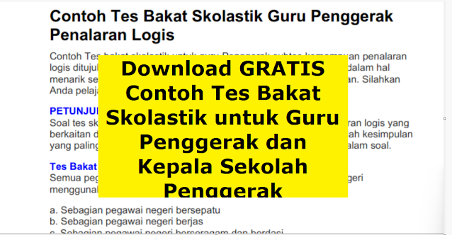 Detail Contoh Tes Bakat Skolastik Nomer 26