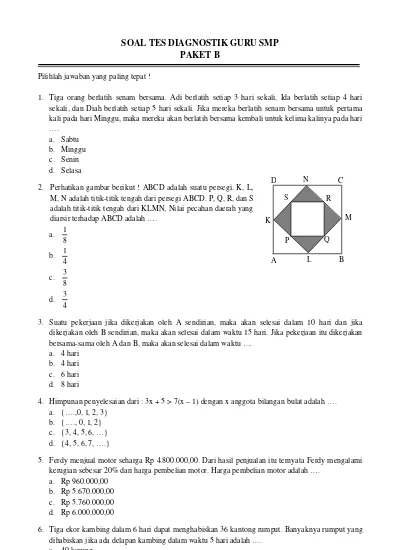 Detail Contoh Tes Diagnostik Nomer 5