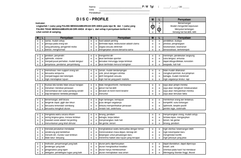 Detail Contoh Tes Disc Nomer 3