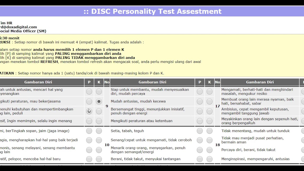 Detail Contoh Tes Disc Nomer 4