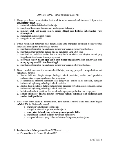 Detail Contoh Tes Tertulis Nomer 26