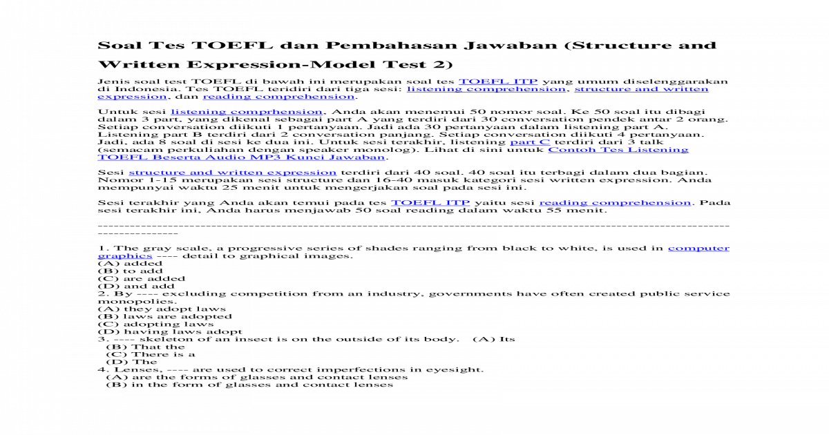 Detail Contoh Tes Toefl Nomer 41