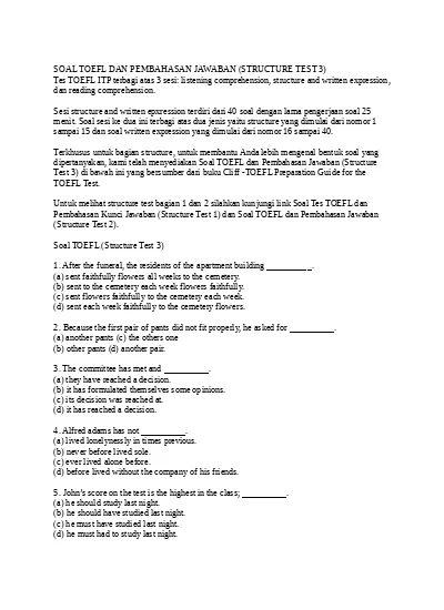 Detail Contoh Tes Toefl Nomer 6