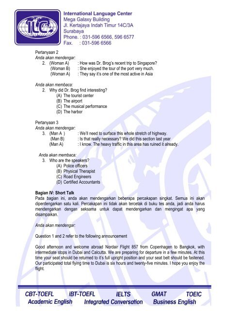 Detail Contoh Tes Toeic Nomer 47