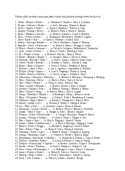 Detail Contoh Tes Verbal Nomer 19