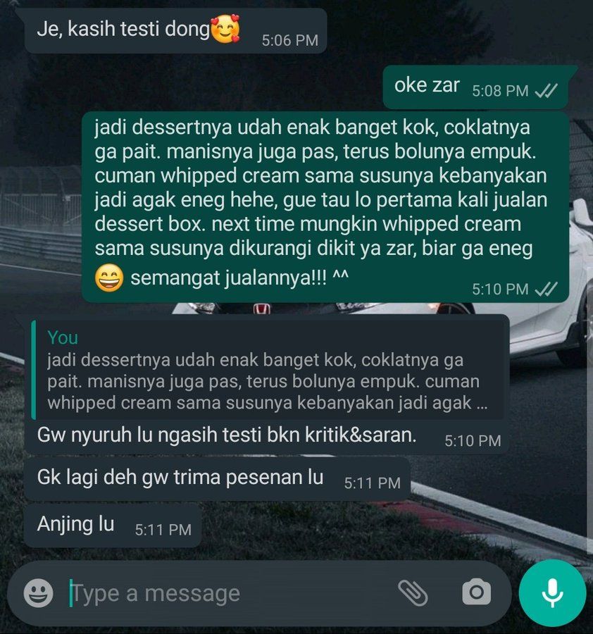 Contoh Testimoni Makanan - KibrisPDR