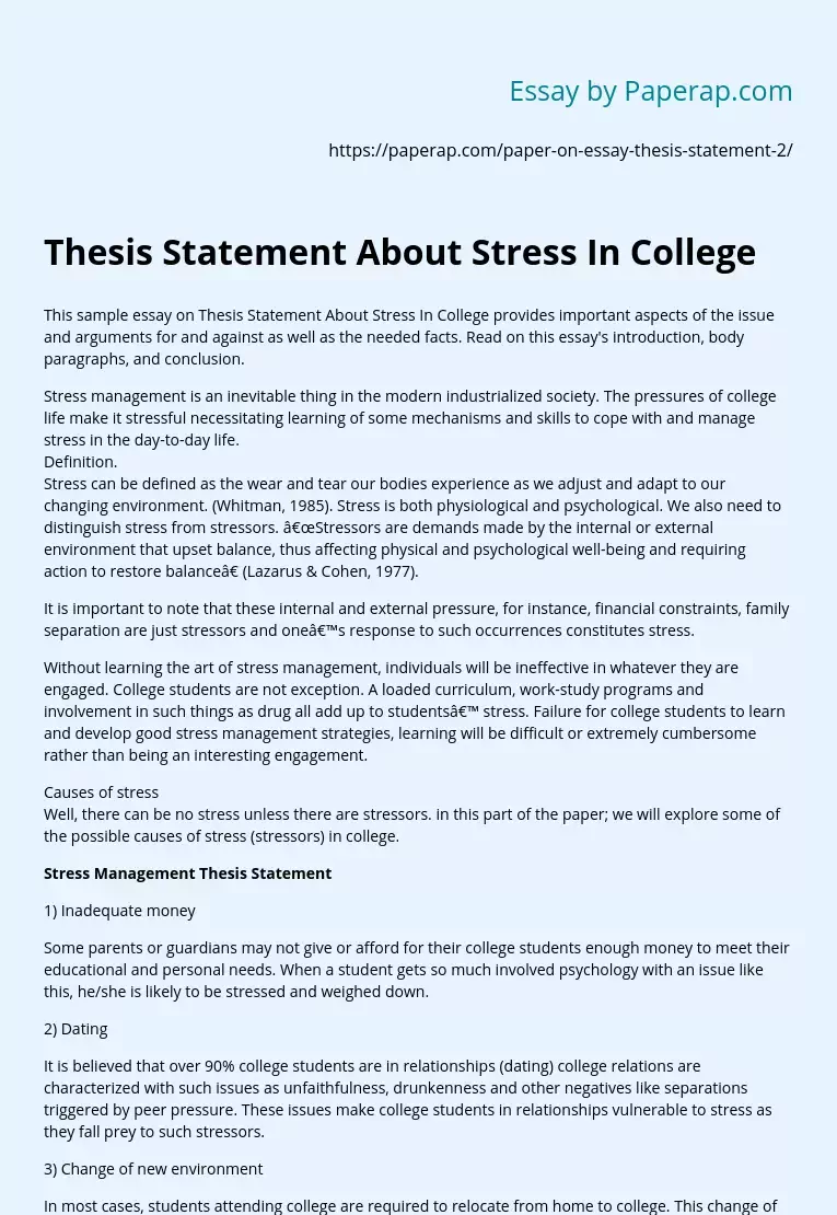 Detail Contoh Thesis Statement Nomer 15