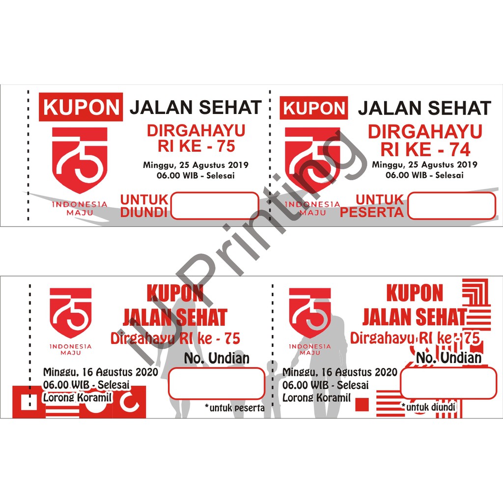 Detail Contoh Tiket Jalan Santai Nomer 17