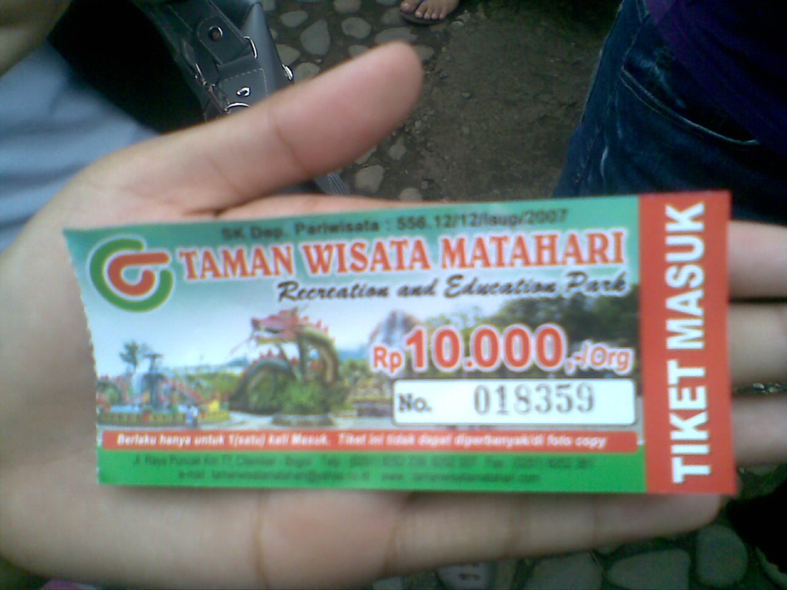 Detail Contoh Tiket Masuk Wisata Nomer 9