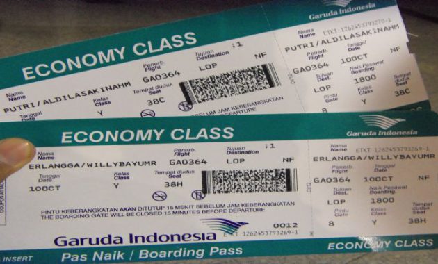 Detail Contoh Tiket Pesawat Nomer 16