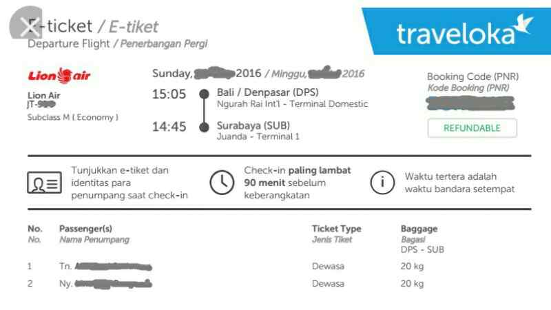 Detail Contoh Tiket Pesawat Nomer 20