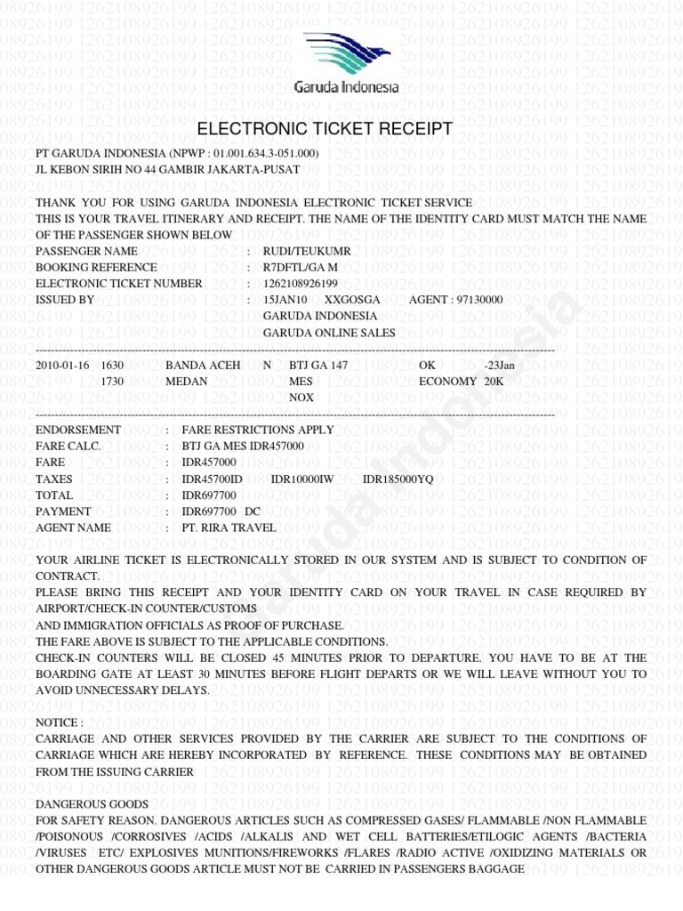 Detail Contoh Tiket Pesawat Garuda Indonesia Nomer 31