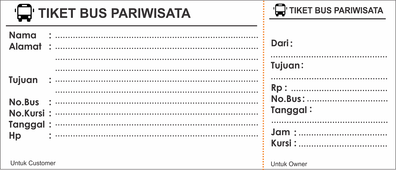 tiket travel kosong