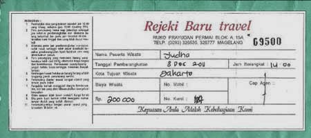 Detail Contoh Tiket Travel Mobil Nomer 14