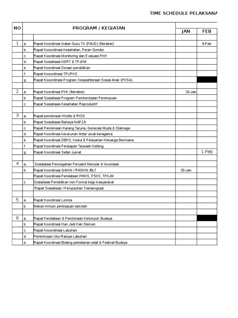 Detail Contoh Time Schedule Nomer 13