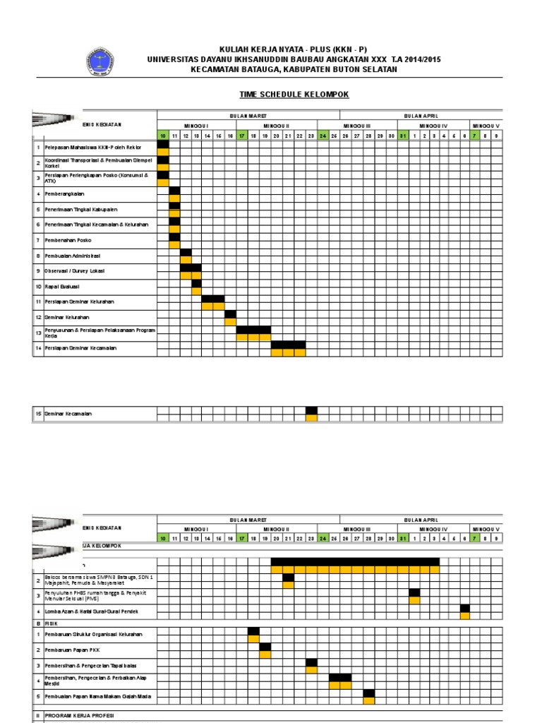 Detail Contoh Time Schedule Kegiatan Nomer 11