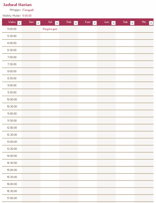 Detail Contoh Time Schedule Kegiatan Nomer 50