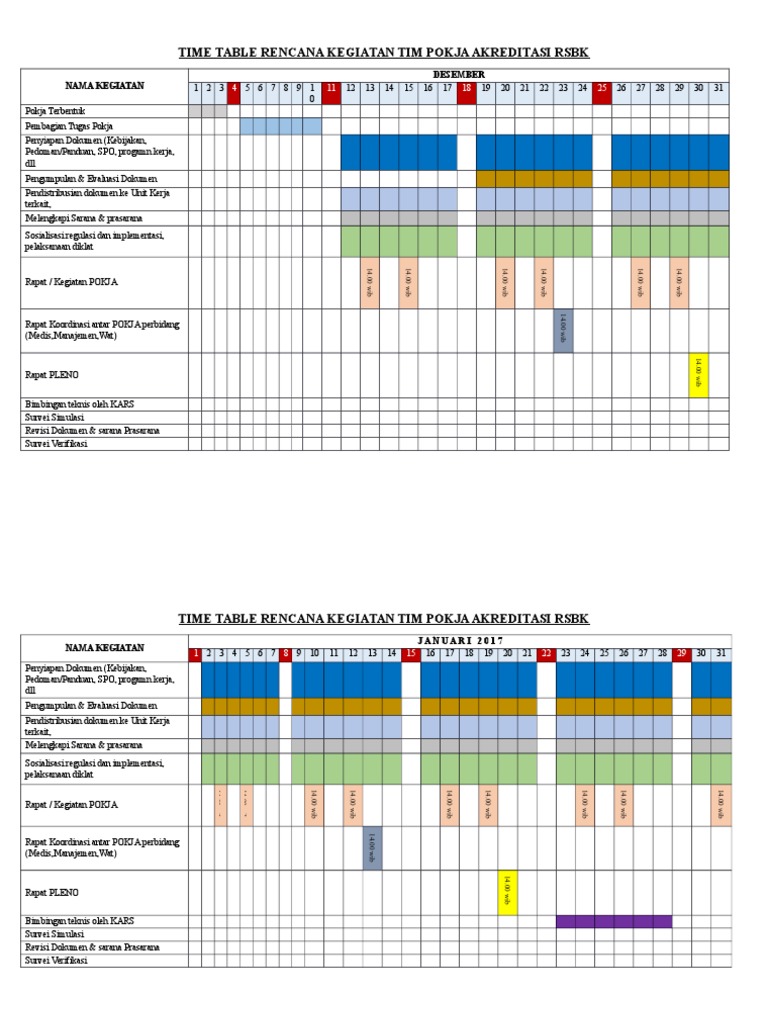 Detail Contoh Time Table Nomer 17