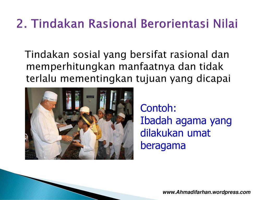 Detail Contoh Tindakan Berorientasi Nilai Nomer 2