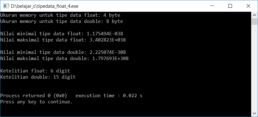 Contoh Tipe Data Float - KibrisPDR