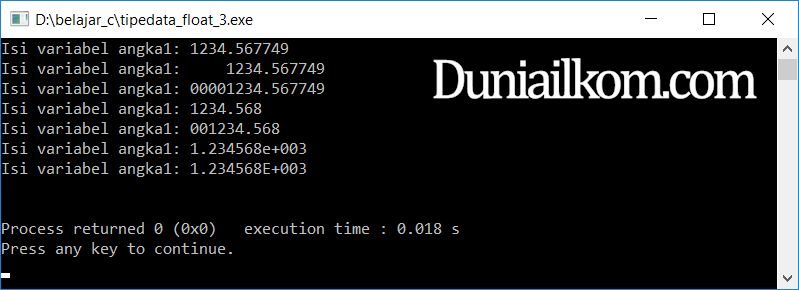 Detail Contoh Tipe Data Float Nomer 3