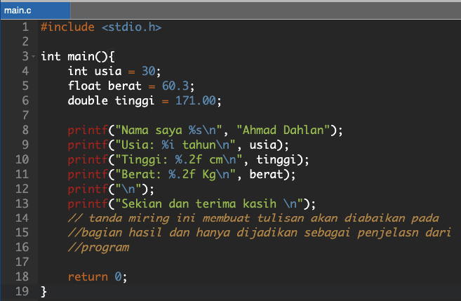 Detail Contoh Tipe Data Float Nomer 24