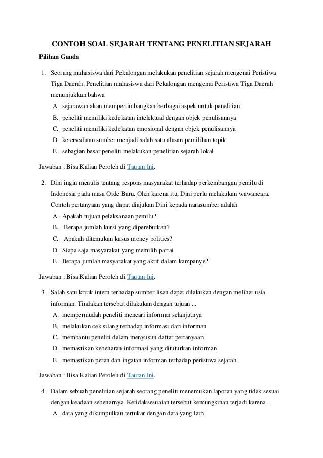 Detail Contoh Topik Penelitian Sejarah Nomer 5