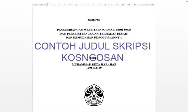 Detail Contoh Topik Skripsi Nomer 11