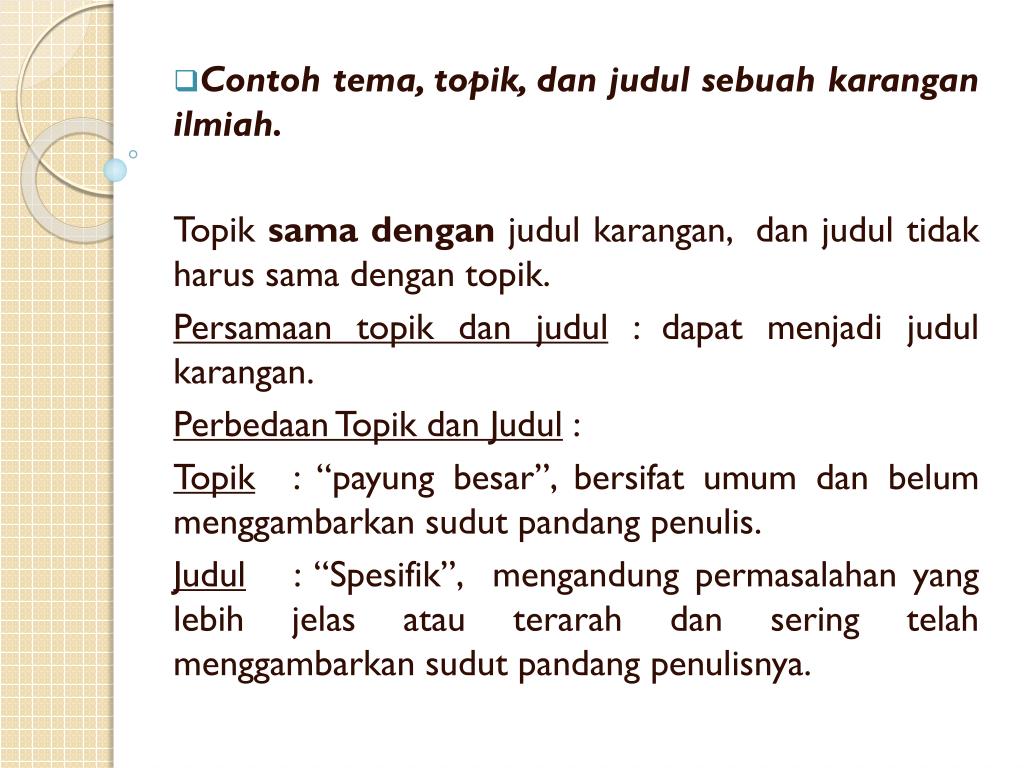 Detail Contoh Topik Tema Dan Judul Nomer 19