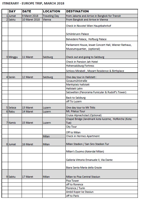 Detail Contoh Tour Itinerary Nomer 16