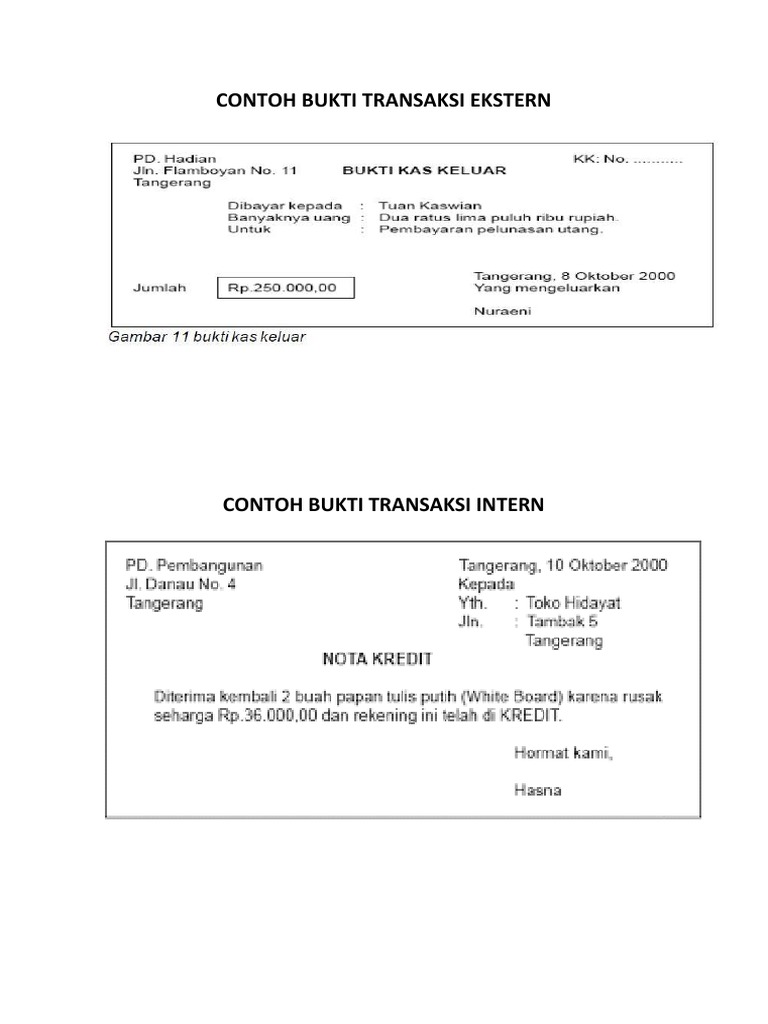 Detail Contoh Transaksi Internal Nomer 11