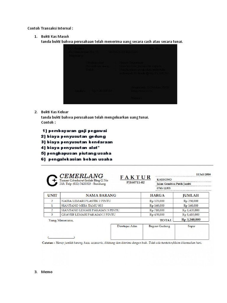 Detail Contoh Transaksi Internal Nomer 35