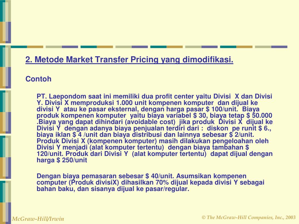 Detail Contoh Transfer Pricing Nomer 15