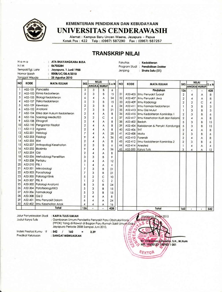 Detail Contoh Transkrip Nilai Sma 2019 Nomer 29