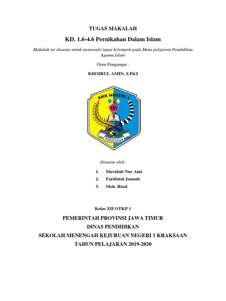 Detail Contoh Tugas Makalah Nomer 26