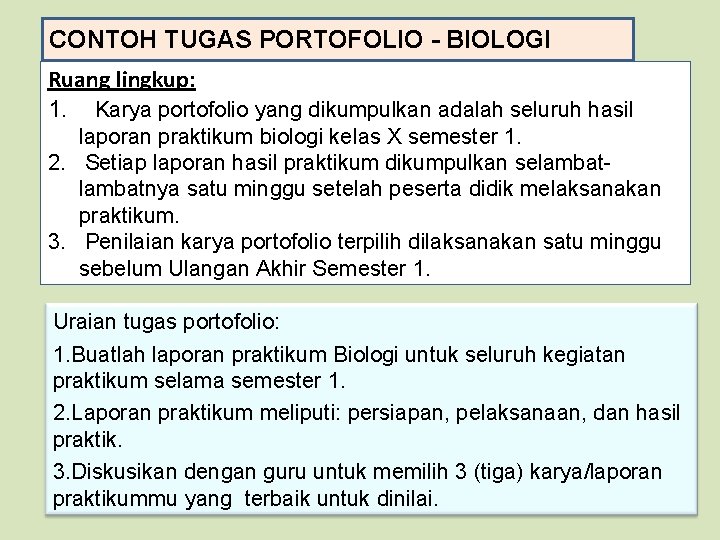 Detail Contoh Tugas Portofolio Biologi Sma Nomer 17