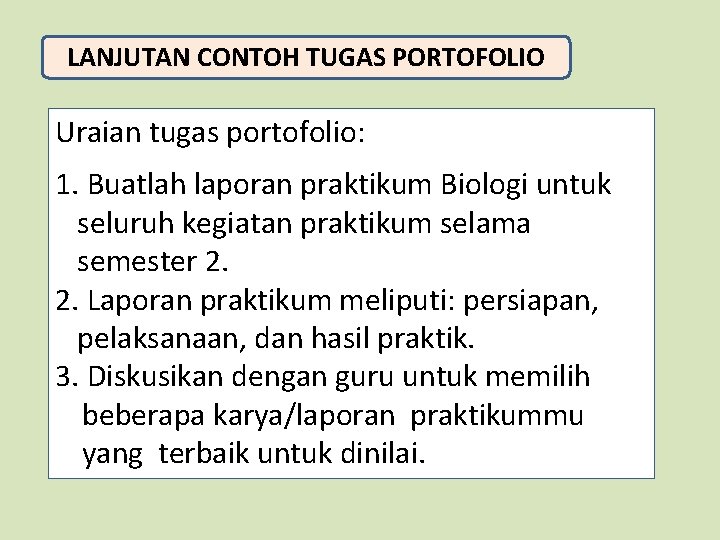 Detail Contoh Tugas Portofolio Biologi Sma Nomer 48