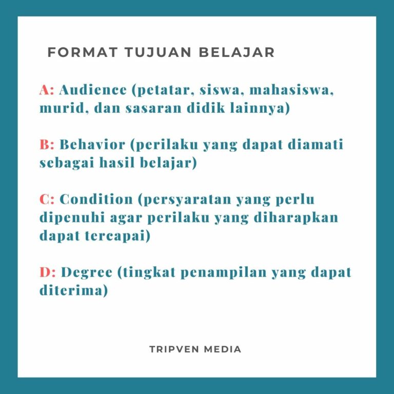 Detail Contoh Tujuan Pembelajaran Abcd Nomer 19