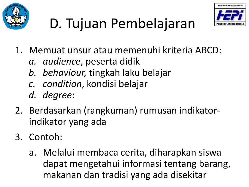 Detail Contoh Tujuan Pembelajaran Abcd Nomer 27