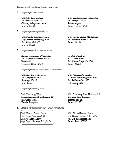Detail Contoh Tujuan Surat Nomer 23