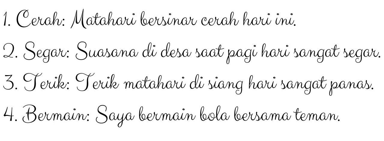 Detail Contoh Tulis Tegak Bersambung Nomer 38