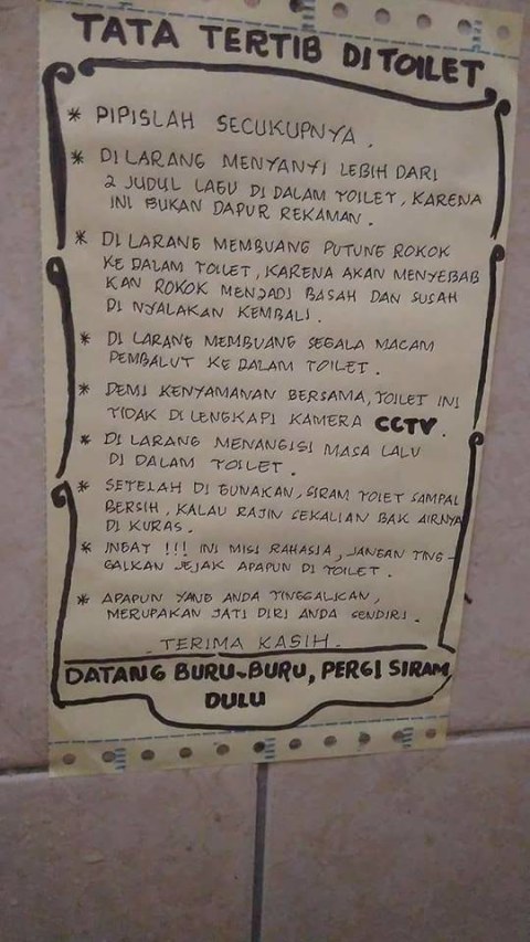 Detail Contoh Tulisan Di Toilet Nomer 35