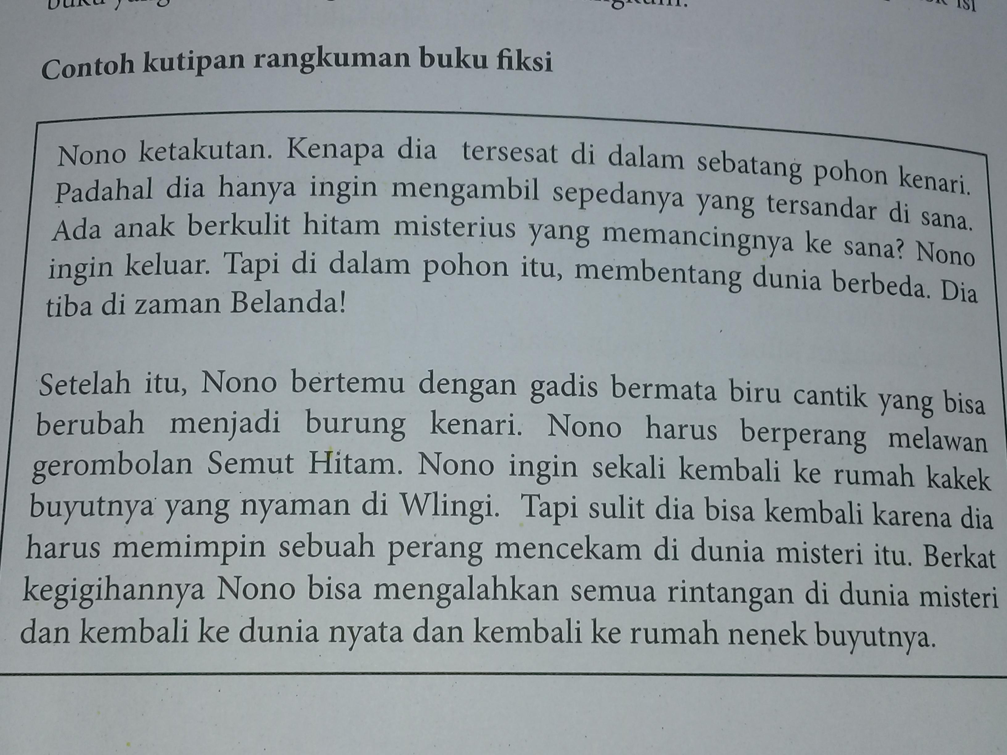 Detail Contoh Tulisan Fiksi Nomer 6