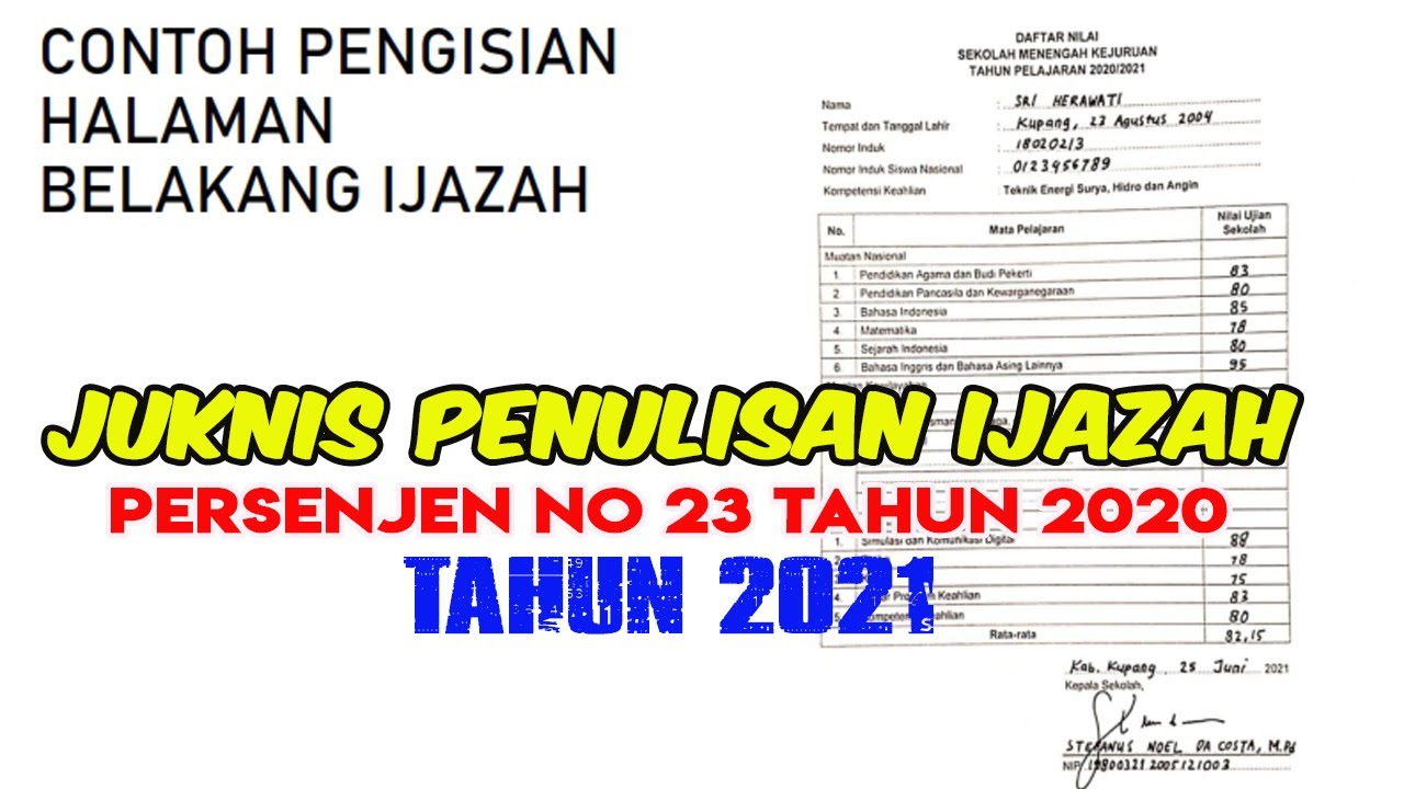 Detail Contoh Tulisan Ijazah Nomer 45