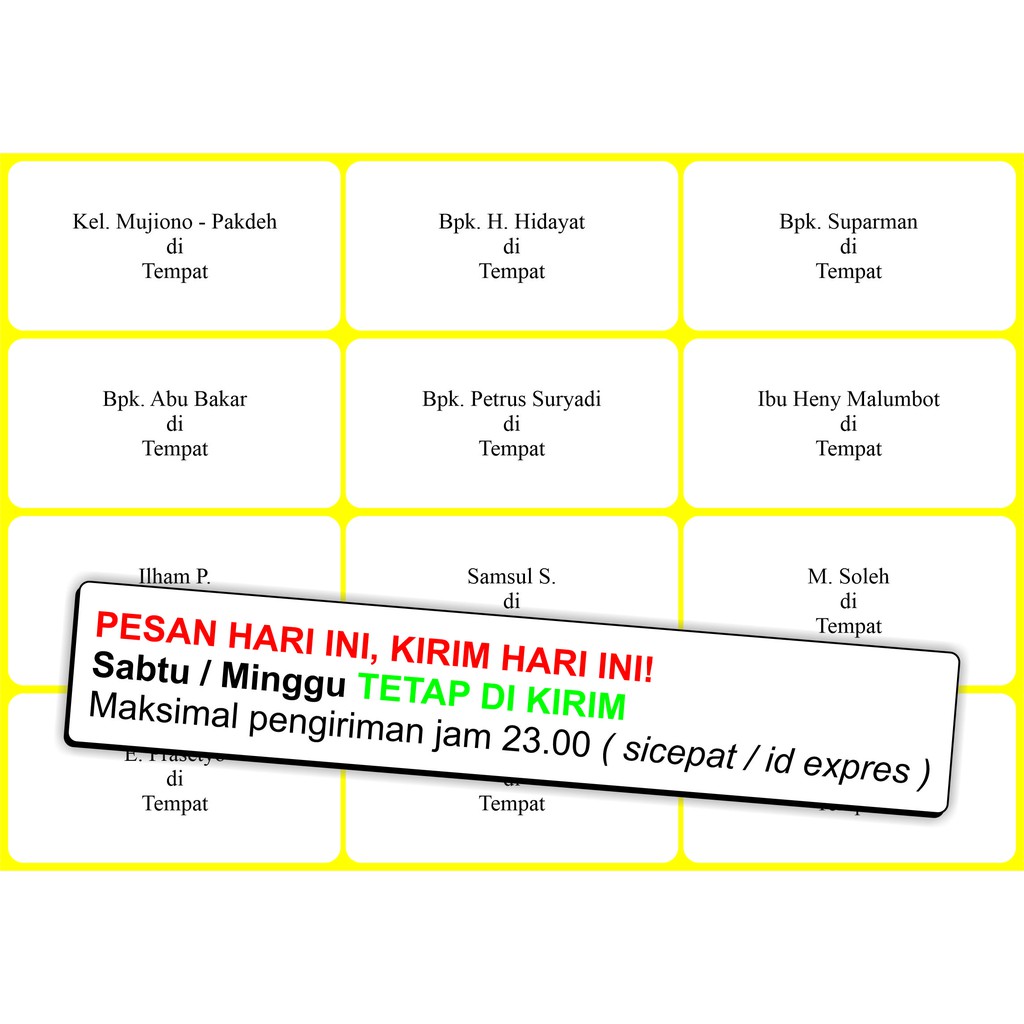 Detail Contoh Tulisan Label Undangan Pernikahan Nomer 12