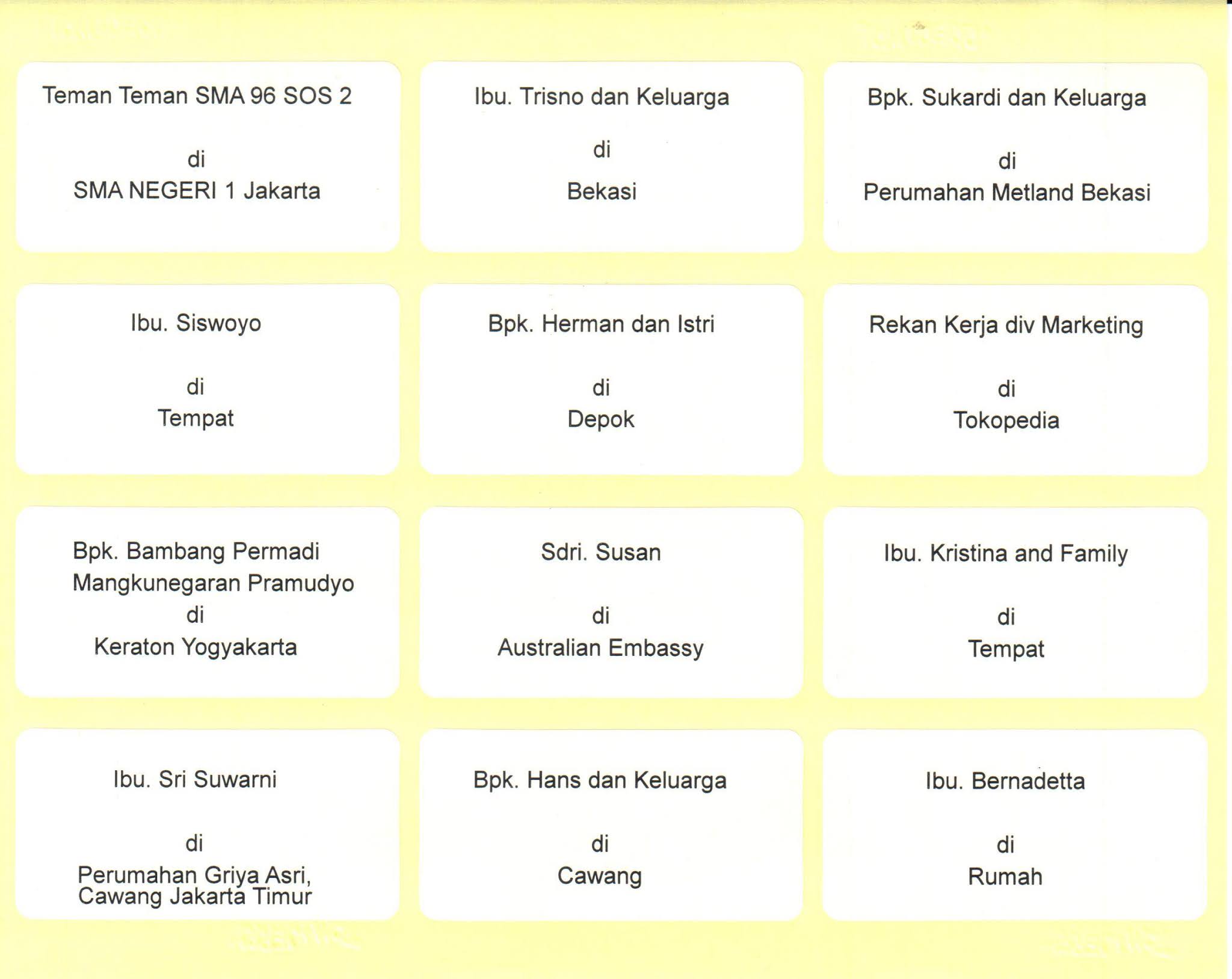 Detail Contoh Tulisan Label Undangan Pernikahan Nomer 46