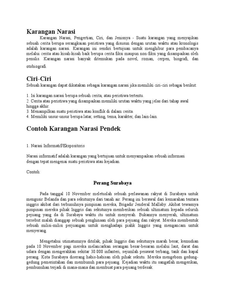 Detail Contoh Tulisan Narasi Nomer 21