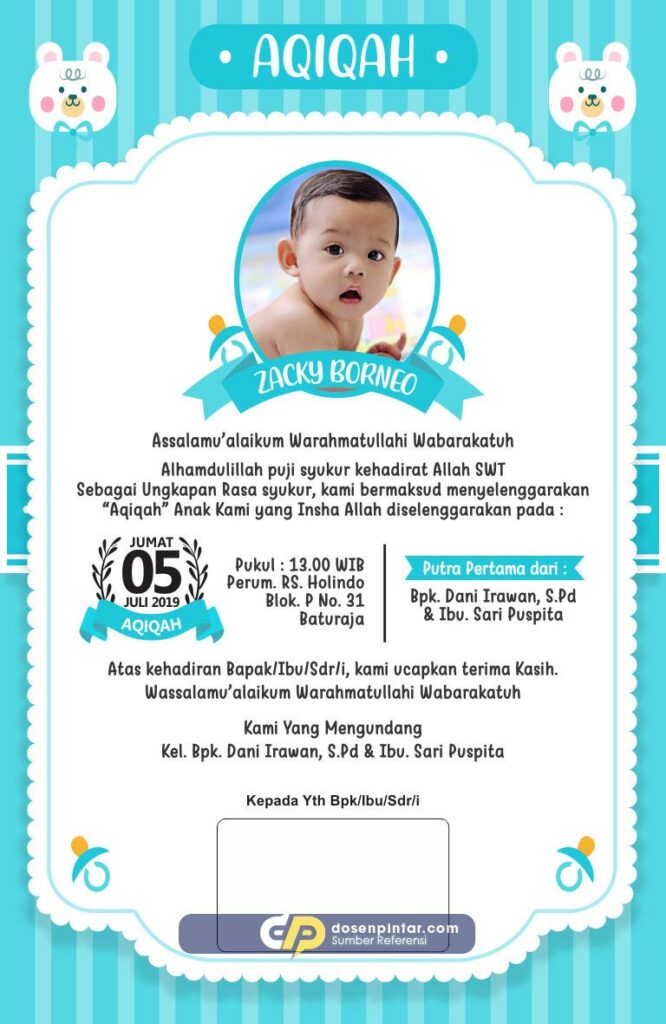 Detail Contoh Tulisan Selapanan Bayi Nomer 55