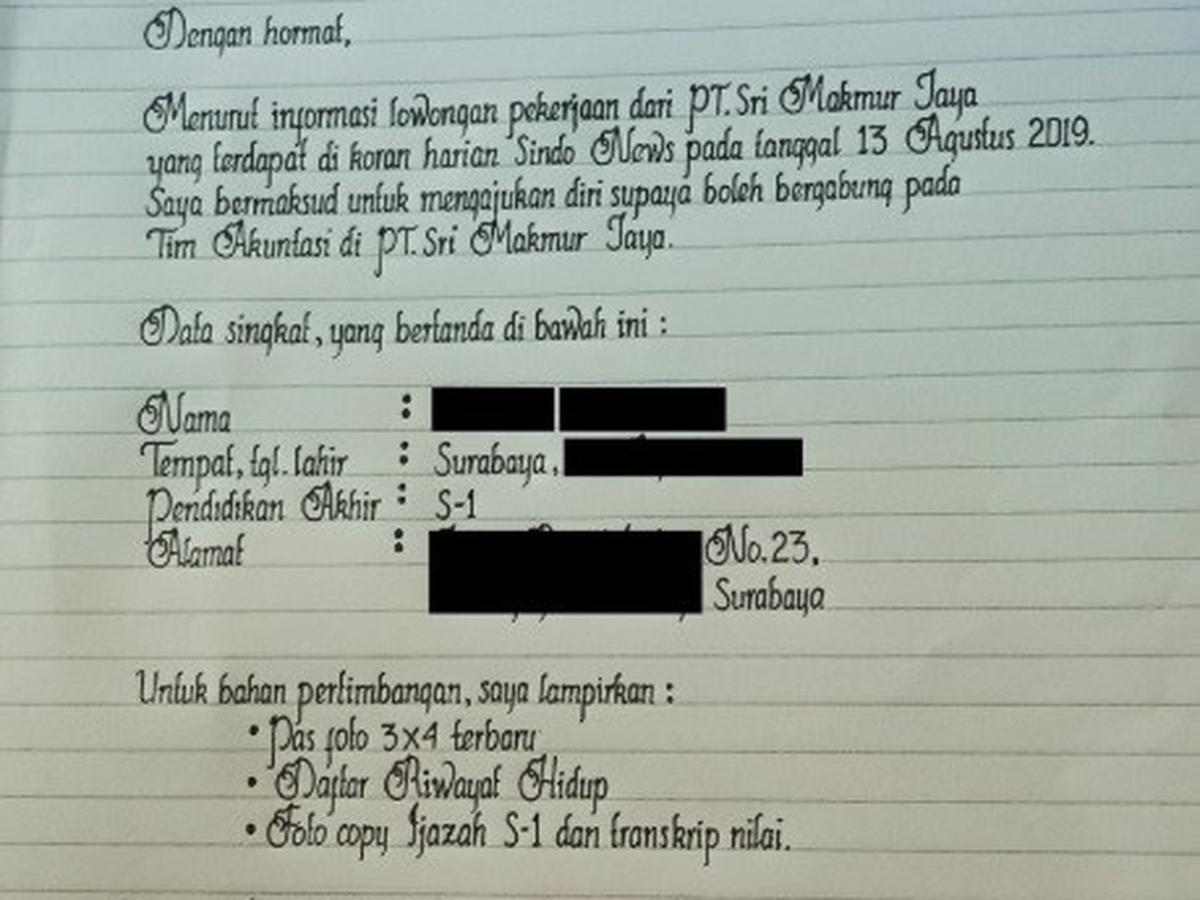 Detail Contoh Tulisan Tangan Nomer 15