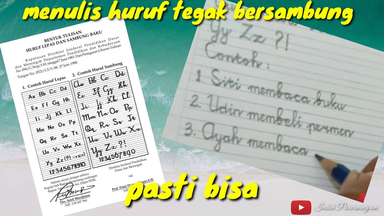 Detail Contoh Tulisan Tegak Bersambung Nomer 30